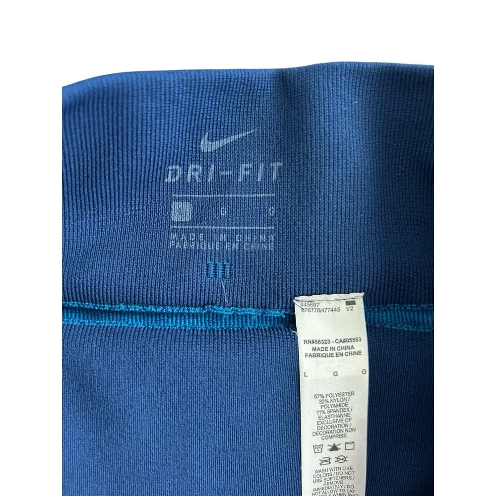 Nike Girls Running Athletic Leggings‎ in Blue Size Large Biking Soccer Sports L